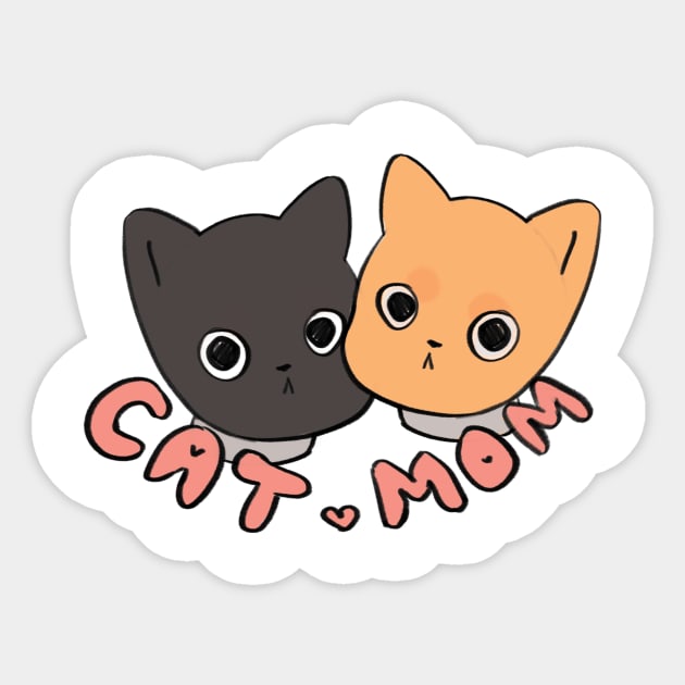 Full Time Cat Mom - Sticker by Cute